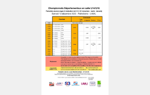Championnats Départementaux en salle U14/U16 et formation JJ