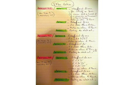 Plan d'entrainement S45 à S48