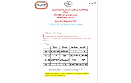 Lancers longs du 6 décembre